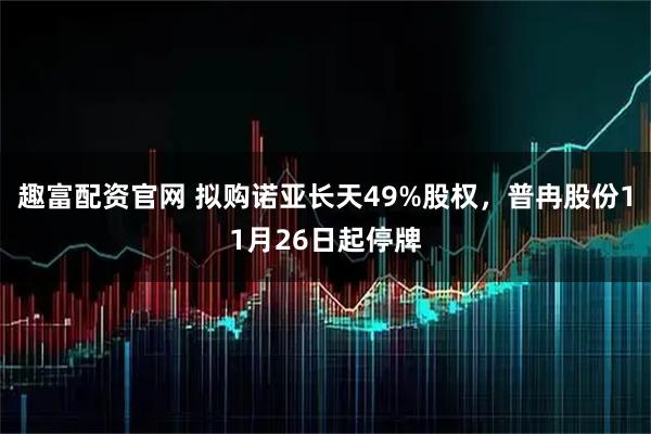 趣富配资官网 拟购诺亚长天49%股权，普冉股份11月26日起停牌