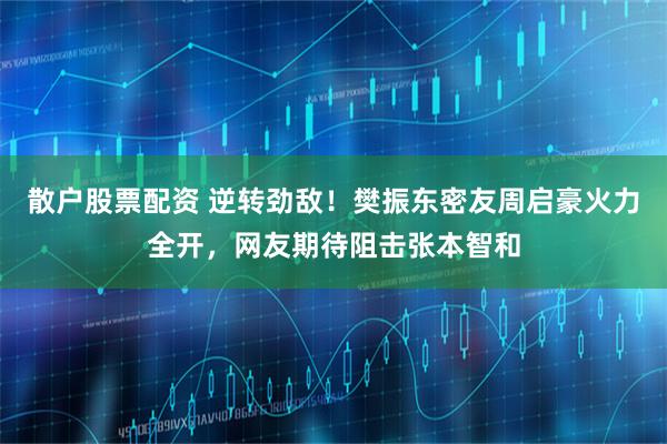 散户股票配资 逆转劲敌！樊振东密友周启豪火力全开，网友期待阻击张本智和